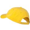 Washed Solid Pigment Dyed Cotton Twill Brass Buckle Cap - Yellow view 2