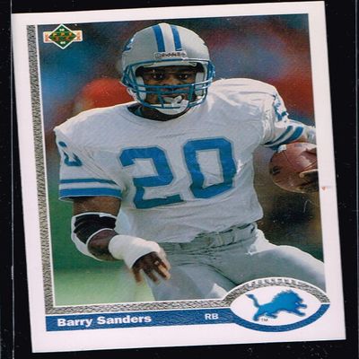 1991 Upper Deck # 444 Barry Sanders Detroit Lions Football Card
