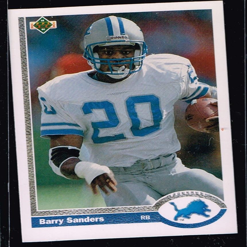 1991 Upper Deck # 444 Barry Sanders Detroit Lions Football Card