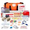 First Responder Trauma First Aid Kit Bag  Fully Stocked Emergency Medical Kit for Workplace, Vehicle & Home  OSHA & ANSI Compliant  Portable  Orange view 1