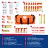 First Responder Trauma First Aid Kit Bag  Fully Stocked Emergency Medical Kit for Workplace, Vehicle & Home  OSHA & ANSI Compliant  Portable  Orange view 2