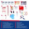 First Responder Trauma First Aid Kit Bag  Fully Stocked Emergency Medical Kit for Workplace, Vehicle & Home  OSHA & ANSI Compliant  Portable  Orange view 3
