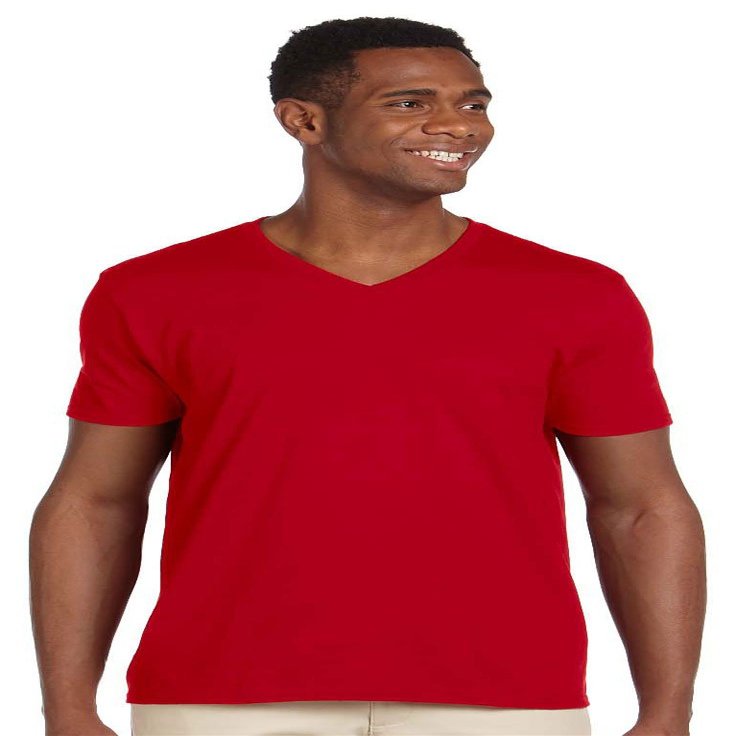 Gildan - Junior Fit Softstyle V-Neck T-Shirt - 64V00L-Cherry Red-2XL