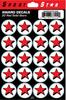 SportStar Football Helmet Award Decals - Solid Star Red (20 Stickers) view 1