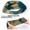 CHARM Tie Dye Bandana Headband For Women, Men's Loose Fitting Boho Headscarf, Wide Hand Dyed Hippie Hair Band For Dreads Orange view 3