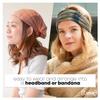 CHARM Tie Dye Bandana Headband For Women, Men's Loose Fitting Boho Headscarf, Wide Hand Dyed Hippie Hair Band For Dreads Orange view 4