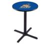 Holland Bar Stool Co. L211-42" Black Wrinkle Grand Valley State Pub Table view 1