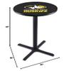 Holland Bar Stool Co. L211-42" Black Wrinkle Michigan Tech Pub Table view 2