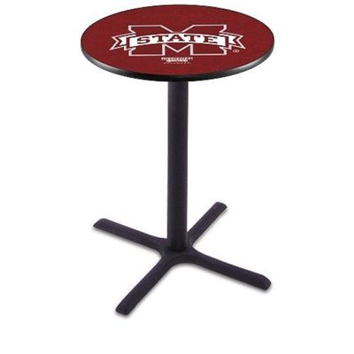 Holland Bar Stool Co. L211-42" Black Wrinkle Mississippi State Pub Table