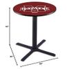 Holland Bar Stool Co. L211-42" Black Wrinkle Mississippi State Pub Table view 2