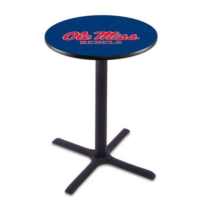 Holland Bar Stool Co. L211-42" Black Wrinkle Ole' Miss Pub Table