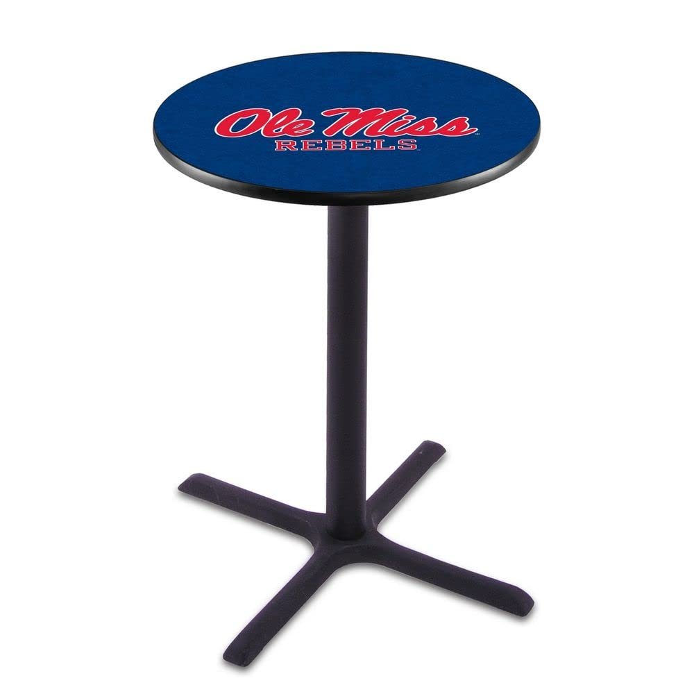 Holland Bar Stool Co. L211-42" Black Wrinkle Ole' Miss Pub Table