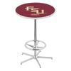 Holland Bar Stool Co. L216-42" Chrome Florida State (Script) Pub Table view 1