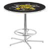 Holland Bar Stool Co. L216-42" Chrome Wichita State Pub Table view 1