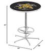 Holland Bar Stool Co. L216-42" Chrome Wichita State Pub Table view 2