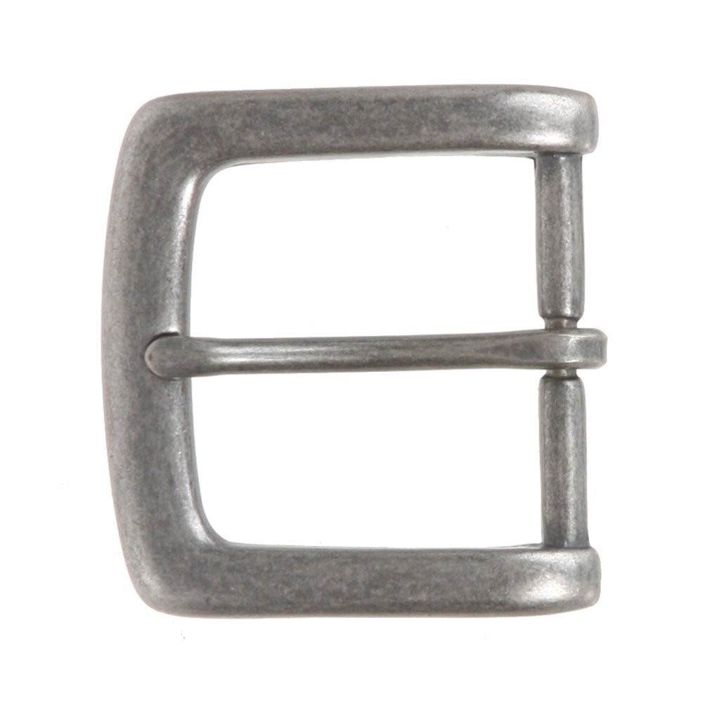 1 1/2" (38 mm) Nickel Free Single Prong Square Belt Buckle, Antique Silver