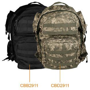 NCStar Large Main Compartment, Hydration Bladder Compartment Tactical Backpack w/ PAL Compatible Webbing Pockets, Black