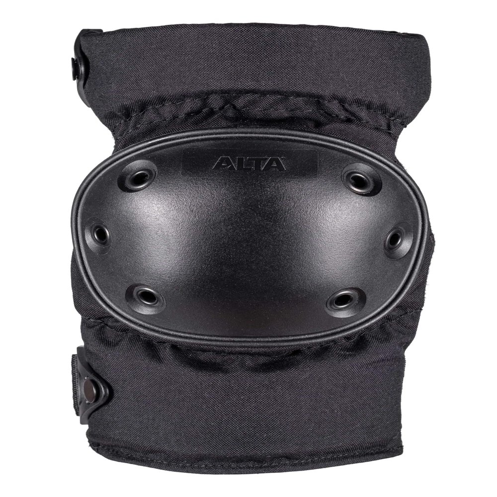 ALTA 52913.00 AltaCONTOUR Knee Protector Pad, Black Cordura Nylon Fabric, AltaLOK Fastening, Flexible Cap, Round, Black (One Pair)