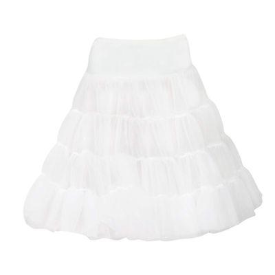 I.C. Collections Little Girls White Bouffant Half Slip Petticoat Tea Length, 2T