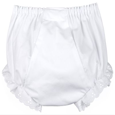 I.C. Collections Little Girls White Double Seat Panty, Size 01