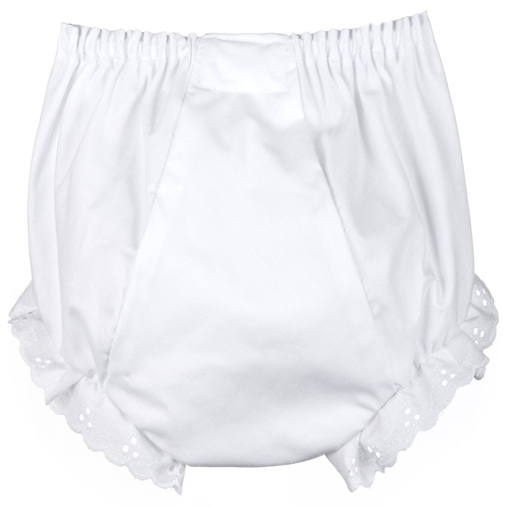 I.C. Collections Little Girls White Double Seat Panty, Size 01