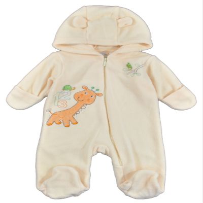 Absorba Unisex-Baby Newborn Neutral Microfleece Pram, Yellow, 6-9 Months