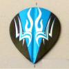 25 Sets #3576 AmeriThon Black On Blue Tribal Dart Flights