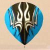25 Sets #3580 AmeriThon Blue On Black Tribal Dart Flights view 1