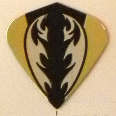 25 Sets #3591 AmeriThon Gold On Black Tribal Dart Flights