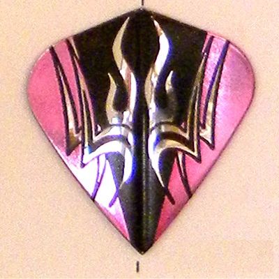 25 Sets #3595 AmeriThon Pink On Black Tribal Dart Flights