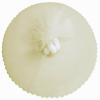 50 Scalloped Tulle Circles 9" Wedding Favor Wrap - Ivory view 1