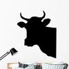 Wallmonkeys Cow Head Wall Decal Peel and Stick Graphic WM96477 (48 in H x 34 in W) view 1
