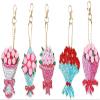11 Pack 5D Diamond Painting Kit Flower Keychain Full Special-Shape Pendant Handmade Diamond Dot view 1
