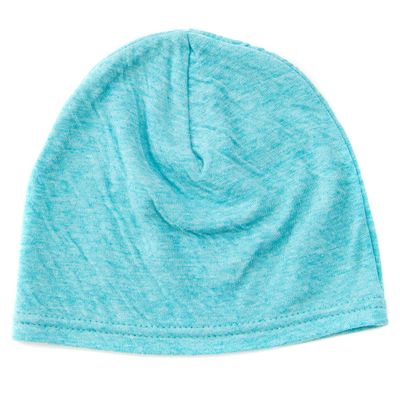 CHARM Kids Boys Slouchy Beanie - 100% Organic Cotton Soft Hypoallergenic Infant Toddler Girls Cap Made in Japan Blue