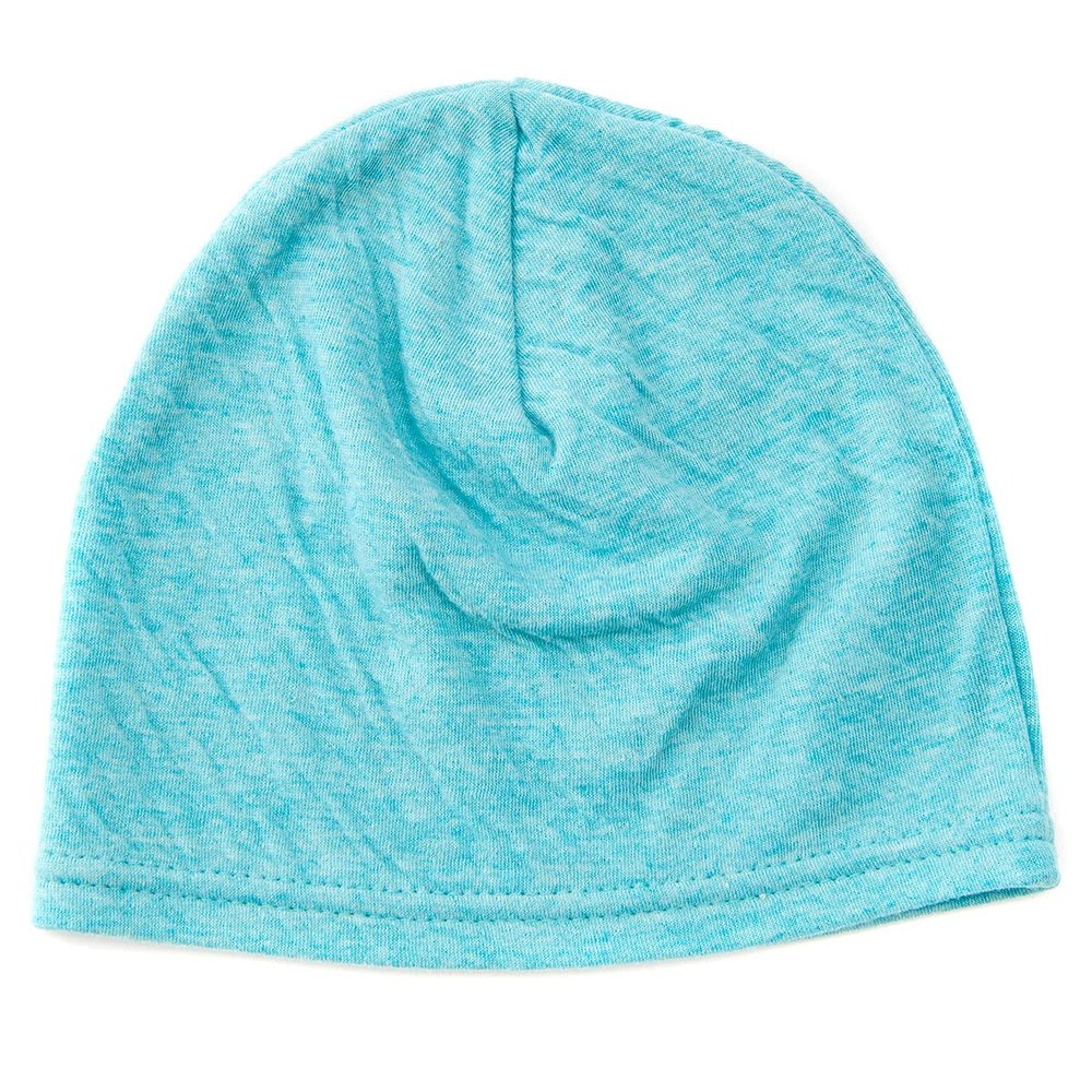 CHARM Kids Boys Slouchy Beanie - 100% Organic Cotton Soft Hypoallergenic Infant Toddler Girls Cap Made in Japan Blue
