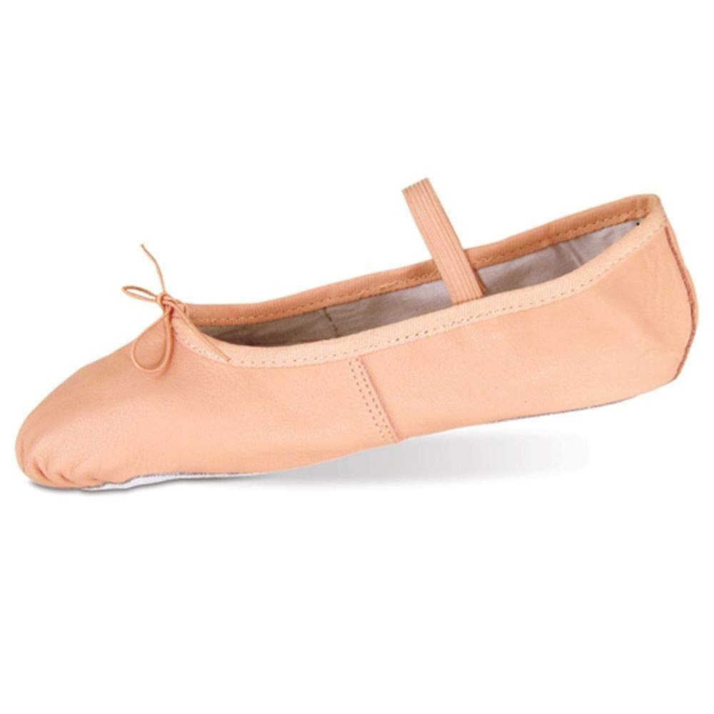 Danshuz Little Girls Pink Deluxe Leather Ballet Shoes Size 13.5