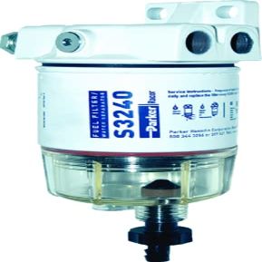 30 Gph Gas Spin On W/Head, Clear Bowl,