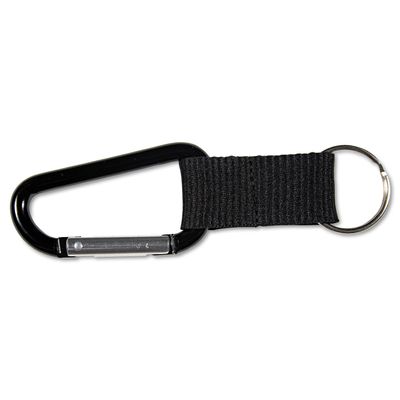Advantus 75556 Carabiner Key Chains, Split Key Rings, Aluminum, Black, 10/Pack