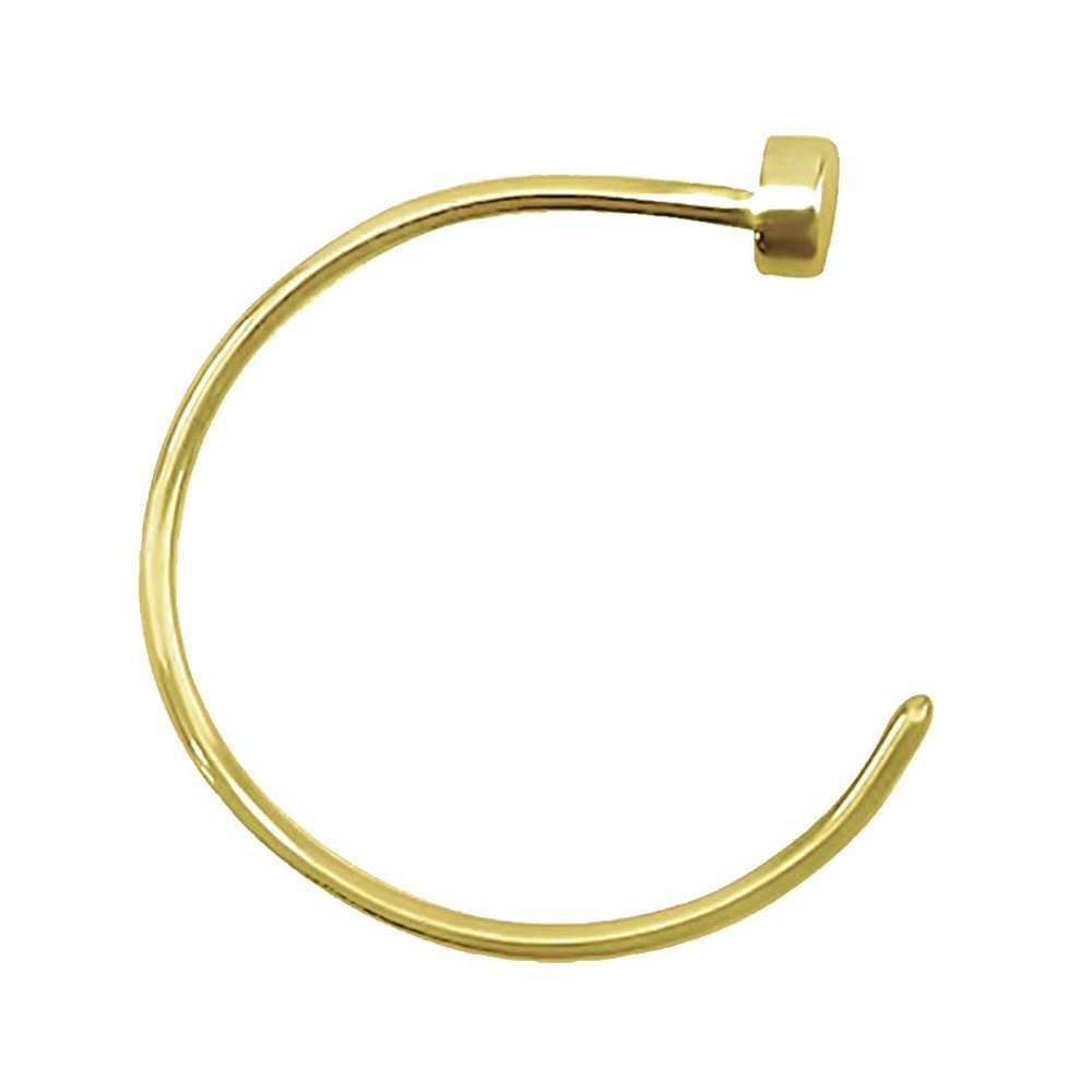 18g Gold Plated Nose Ring Body Jewelry Piercing Hoop 18 Gauge 3/8" by Eg Gifts