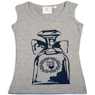 PURPLE ORCHID - Little Girls' Tank Top, Grey 29218-4