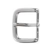1 1/8" (30 mm) Nickel Free Single Prong Square Belt Buckle, Silver view 1