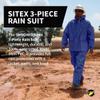 ONGUARD, Sitex 3 Pc Rain Suit, 100% Waterproof PVC, Lightweight and Durable, Blue, 76599, Size 2XL US view 2