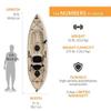 Lifetime Tamarack Sit-On-Top Kayak, Tan, 120", Model:90237 view 3