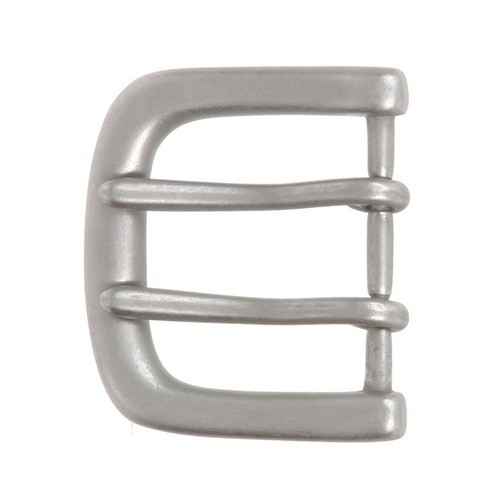 1 3/8" (36 mm) Nickel Free Double Prong Horseshoe Belt Buckle, Antique Silver