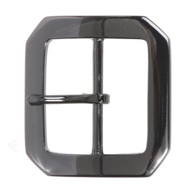 1 3/4" (45 mm) Nickel Free Center Bar Single Prong Octagon Belt Buckle, Gun Metal