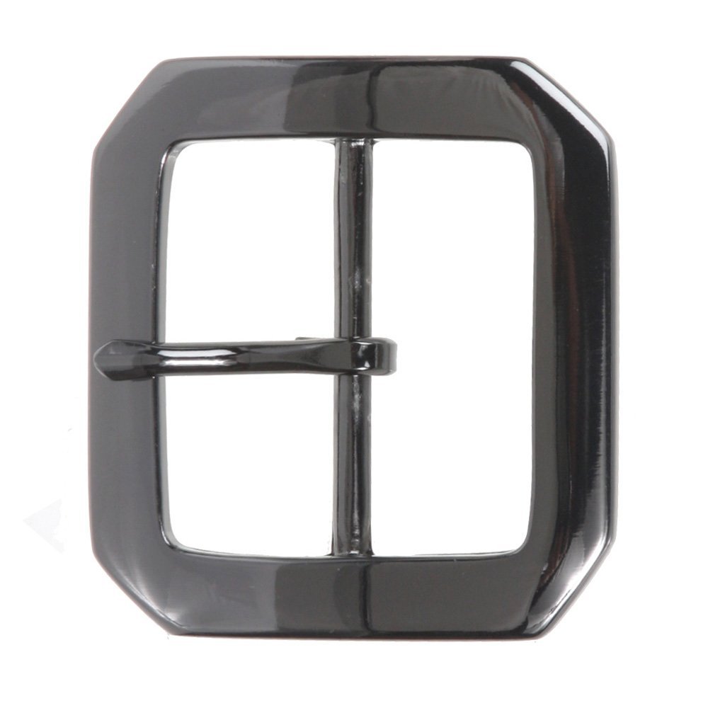 1 3/4" (45 mm) Nickel Free Center Bar Single Prong Octagon Belt Buckle, Gun Metal