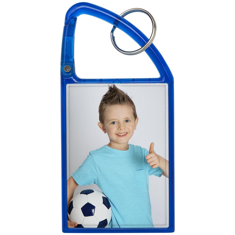 Snapins Blue Double Photo Carabiner Keychains - Pack of 72