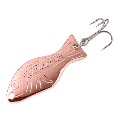 AL's Goldfish Lure Company, G200 Goldfish Freshwater Fishing Spoon Lure with Treble Hook for Trout, Salmon, Bass, Walleye, Northern Pike and Panfish. 1/4 oz. 2", #6 Hook, Copper