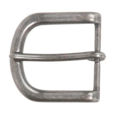 1 5/8" (40 mm) Nickel Free Single Prong Horseshoe Belt Buckle, Antique Silver