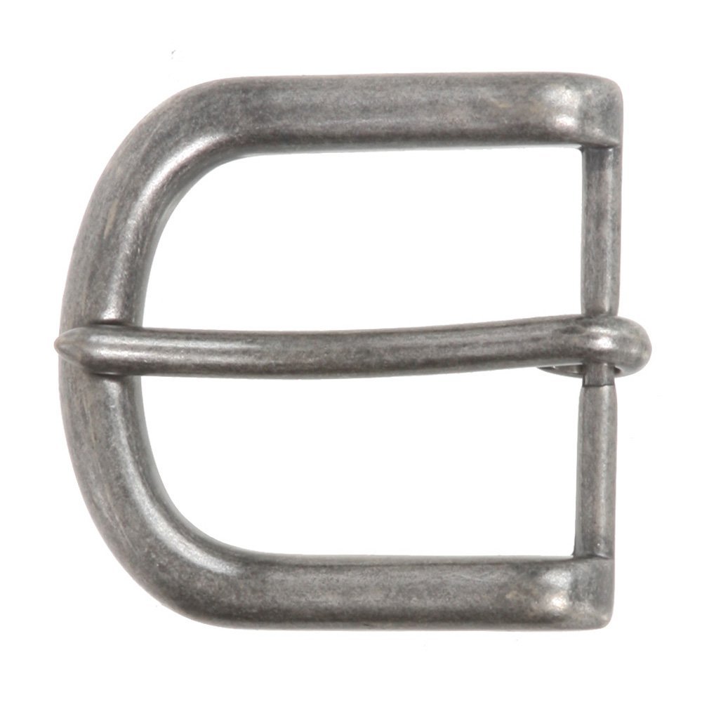 1 5/8" (40 mm) Nickel Free Single Prong Horseshoe Belt Buckle, Antique Silver